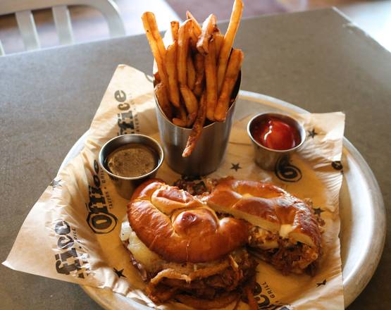 Order Braised Short Rib Sandwich food online from Office Tavern Grill store, Morristown on bringmethat.com
