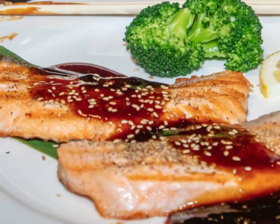 Order Salmon Teriyaki food online from Wasabi Bistro store, San Francisco on bringmethat.com