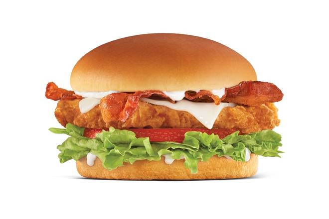 Order Hand-Breaded Bacon Swiss Chicken Sandwich food online from Carl's Jr. store, Eureka on bringmethat.com