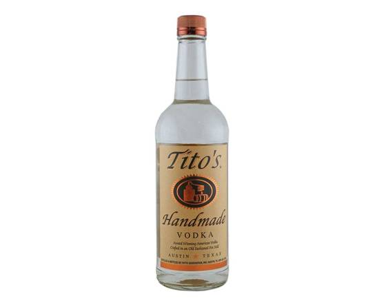 Order Tito's Handmade Vodka 750ml (40%  ABV) food online from Richmond Food Center store, Richmond on bringmethat.com