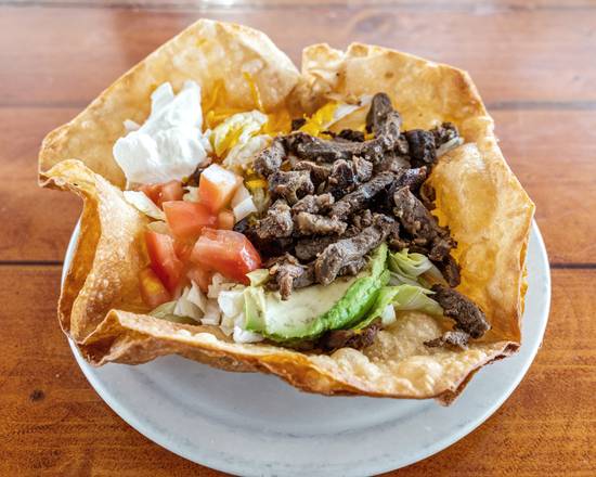 Order Beef Fajita Taco Salad food online from El Taco De Jalisco store, San Antonio on bringmethat.com