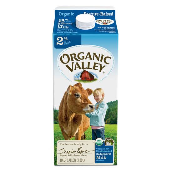Order Organic Valley 2% Reduced Fat Milk 1/2 Gallon food online from Everyday Needs by Gopuff store, Baton Rouge on bringmethat.com