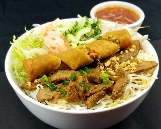 Order B5. Grilled meat with Spring Roll food online from Saigon Noodle & Grill store, Orlando on bringmethat.com