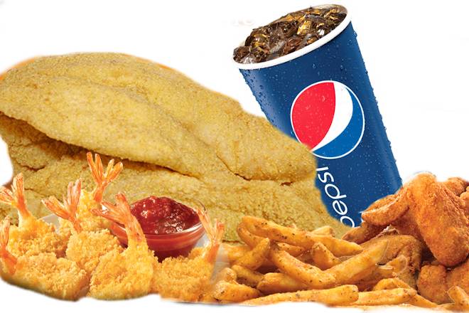 Order Jr's Trio Combo food online from Jr's Fish & Chicken - Riverdale store, Memphis on bringmethat.com