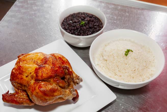 Order Whole Chicken White with Rice and Beans food online from La Granja store, Hollywood on bringmethat.com