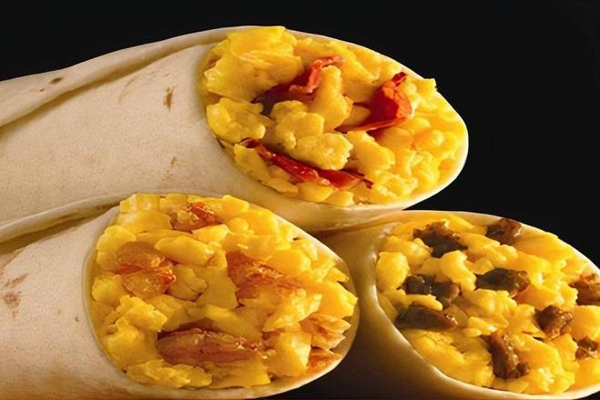 Order Chorizo, Egg, and Cheese taco food online from Breakfast, Burgers & Tax-Mex Express store, Cedar Park on bringmethat.com