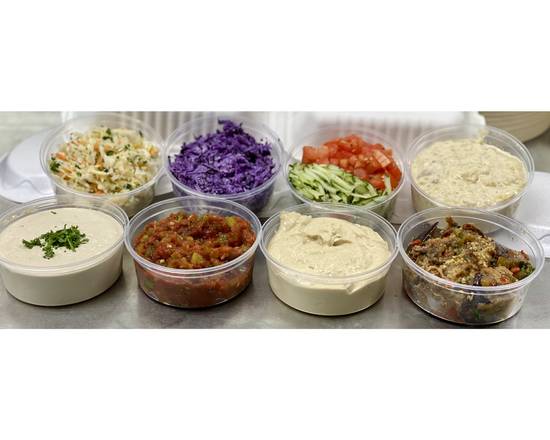 Order Eight Salads - 1/2 LB each container food online from Pita Plus of Aventura store, Aventura on bringmethat.com