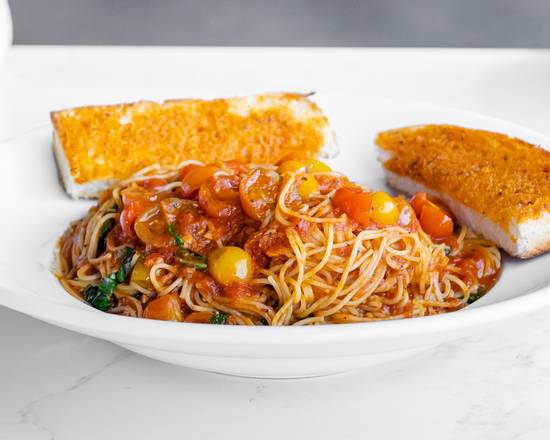 Order Angel Hair Checca Pasta food online from Greco's New York Pizzeria store, Los Angeles on bringmethat.com
