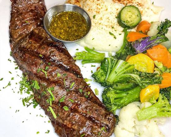 Order GRILLED SKIRT STEAK food online from NOA Cafe store, Miami on bringmethat.com