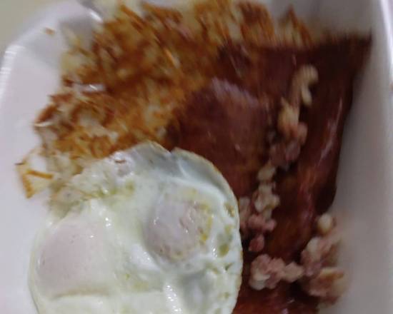 Order Corned Beef Hash with 2 Eggs food online from Jans Cafe store, Greenacres on bringmethat.com