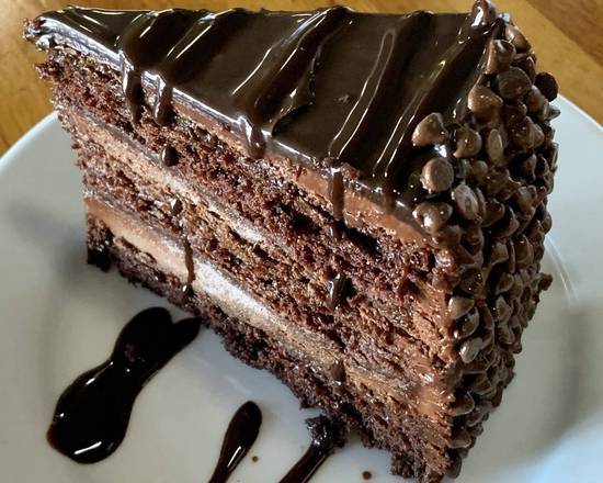 Order 3-Layer Chocolate Fudge Cake food online from Zachary's Restaurant store, Cape Canaveral on bringmethat.com