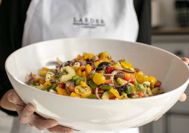 Order Greek Salad  food online from Larder Gourmet Market + Eatery store, Metairie on bringmethat.com