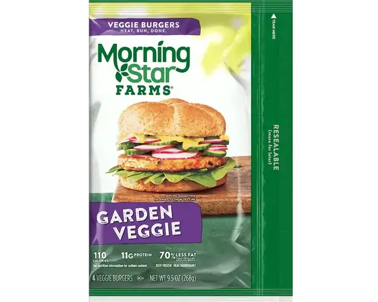 Order Morning Star Garden Veggie Burger 9.5 Oz  food online from Fresko Market store, Miami on bringmethat.com