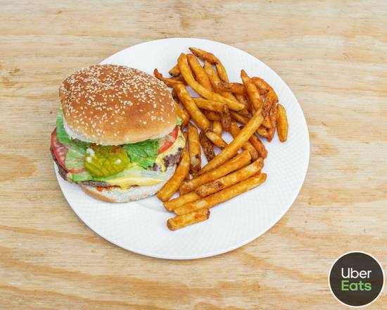 Order Cheese Burger Deluxe food online from High Class Deli & Juice Bar store, New Rochelle on bringmethat.com