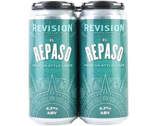 Order El Repaso Revision Brewing Company 4pk-16oz (4.7% ABV) food online from Silver Liquor Market store, Los Angeles on bringmethat.com