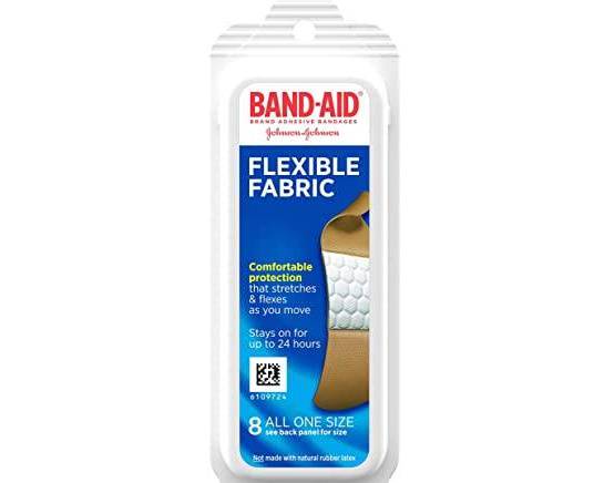 Order Band-Aid Brand 8- Flexible Fabric Adhesive Bandages food online from Trumbull Super Stop store, Trumbull on bringmethat.com
