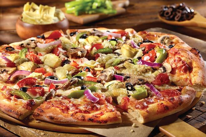 Order VEGGIE 7 PIZZA food online from Old Chicago store, Beaverton on bringmethat.com