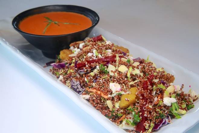 Order 1/2 Quinoa Salad Bowl food online from F2o Fresh to Order store, Johns Creek on bringmethat.com