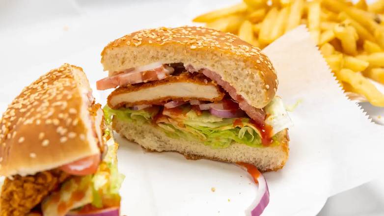 Order Spicy Chicken Sandwich food online from Crown Fried Chicken store, Mount Vernon on bringmethat.com