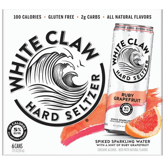 Order Whiteclaw Ruby Grapefruit food online from Santa Monica Liquor store, Santa Monica on bringmethat.com
