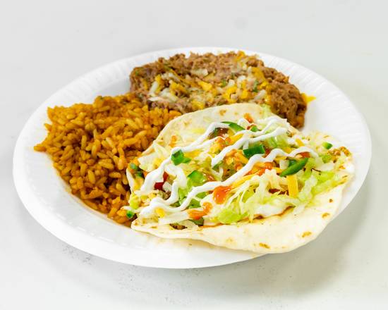 Order 3 Tacos food online from Wingsgreens&Things store, Chicago on bringmethat.com