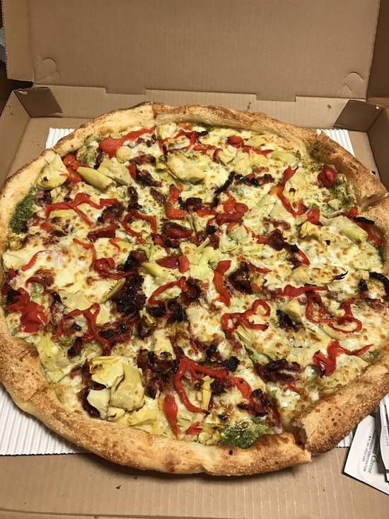 Order Pesto Gourmet Pizza food online from Palermo store, Seattle on bringmethat.com