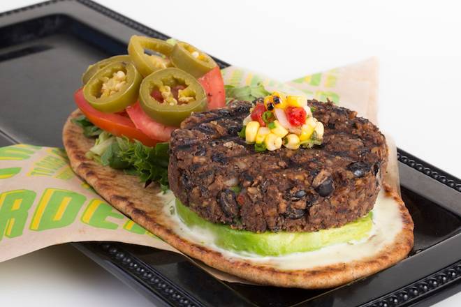 Order Black Bean Burger (Vegetarian) food online from F2o Fresh to Order store, Johns Creek on bringmethat.com