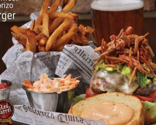 Order Southwest Chorizo Burger food online from Red Barrel store, Chicago on bringmethat.com