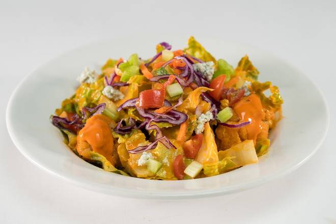 Order BUFFALO SALAD (FRIED CHICKEN) (Half Portion) food online from Glory Days Grill store, Apex on bringmethat.com