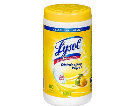 Order Lysol Disinfecting Wipes (80 wipes) food online from Fresko Market store, Miami on bringmethat.com