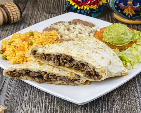 Order Quesadilla Carne Asada Plate food online from Casa Garcia store, Pico Rivera on bringmethat.com