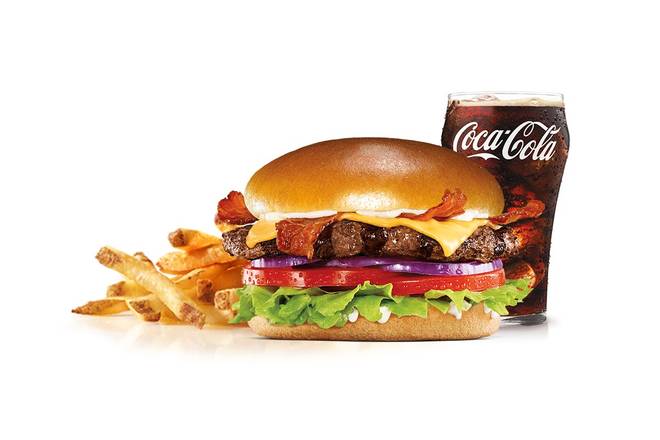 Order Bacon & Cheese Angus Burger Combo food online from Hardee's 1491 store, Fayetteville on bringmethat.com