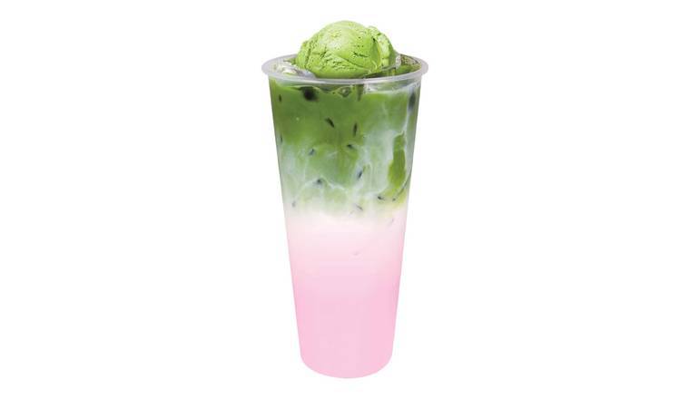 Order RoseMatcha Float food online from Boba Time store, Los Angeles on bringmethat.com