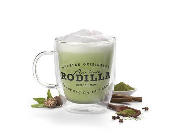 Order Iced Macha Latte (16 Ounces) food online from Rodilla Sandwiches. Madrid 1939 store, Miami on bringmethat.com