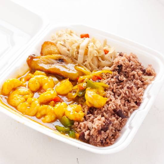 Order Curry Shrimp Large food online from Lawrence Caribbean Restaurant store, Charlotte on bringmethat.com