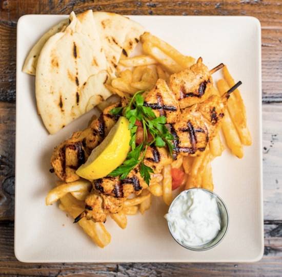Order Chicken Souvlaki food online from The Great Greek Mediterranean Grill store, Westminster on bringmethat.com