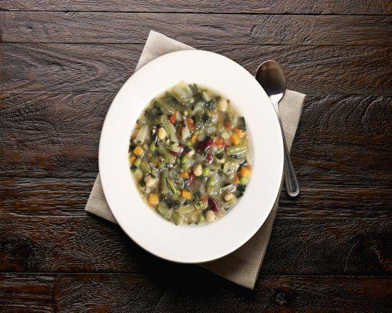 Order Cup Organic Garden Vegetable Soup (V) (90 cal)    food online from Jason Deli store, Decatur on bringmethat.com