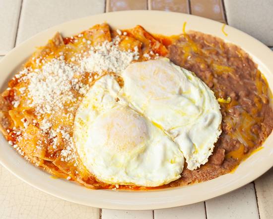 Order Chilaquiles Platter food online from Mr. Giant store, Whittier on bringmethat.com