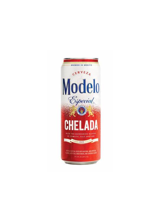 Order Modelo Chelada 24 OZ (3.5 % ABV) food online from Chevron Extramile store, W Sacramento on bringmethat.com