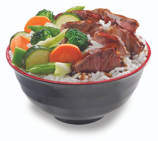 Order Steak Teriyaki Rice Bowl food online from Samurai Sams Teriyaki Grill store, Phoenix on bringmethat.com