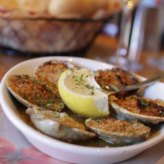 Order Baked Clams Oreganate food online from Mama Theresa's store, Westbury on bringmethat.com