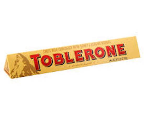 Order Toblerone Swiss Milk Chocolate 3.52oz food online from George's Market store, San Francisco on bringmethat.com