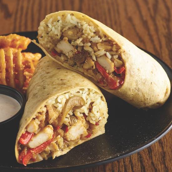 Order Fajita Fiesta Wrap food online from Wild Wing Cafe store, Wilmington on bringmethat.com