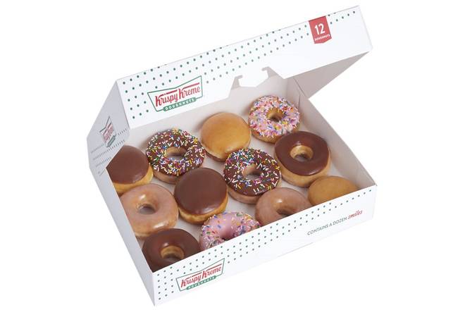 Order Classic Assorted Dozen food online from Krispy Kreme store, East Rutherford on bringmethat.com