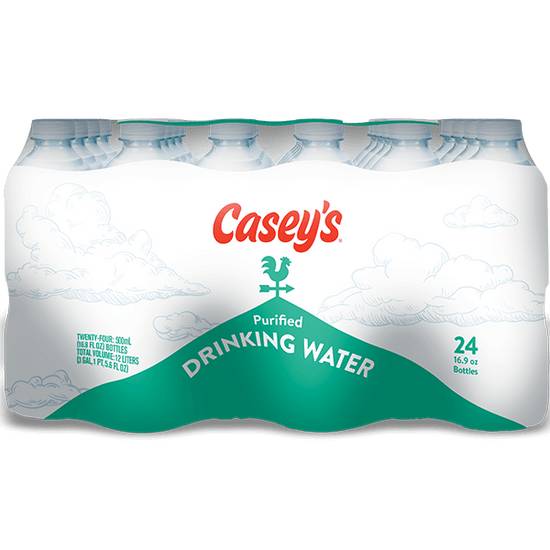 Order Casey's Purified Water 24pk 0.5L food online from Caseys Carry Out Pizza store, Eldridge on bringmethat.com