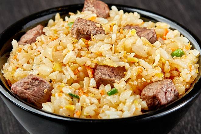 Order "RA"CKIN' STEAK FRIED RICE (Serves 1) food online from RA Sushi Bar store, Las Vegas on bringmethat.com