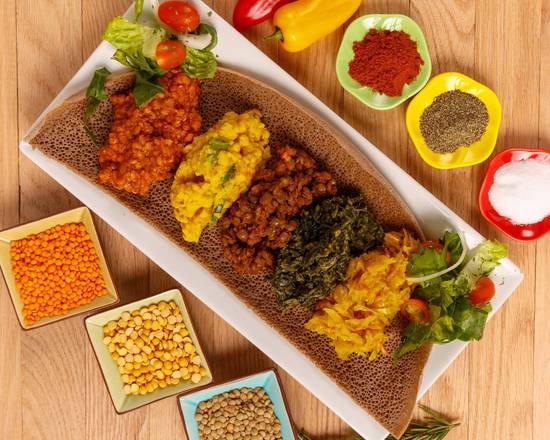 Order Veggie Combo Breaker  food online from Embrace Ethiopia store, San Francisco on bringmethat.com