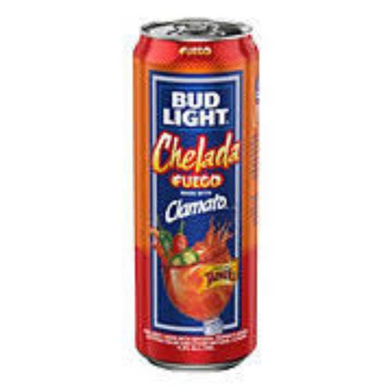 Order BUD LIGHT CHELADA FUEGO 25oz CAN food online from Duke Liquor & Jr. Market store, Los Angeles on bringmethat.com