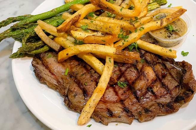 Order Ribeye Steak Frites food online from In The Wood store, Berkeley on bringmethat.com