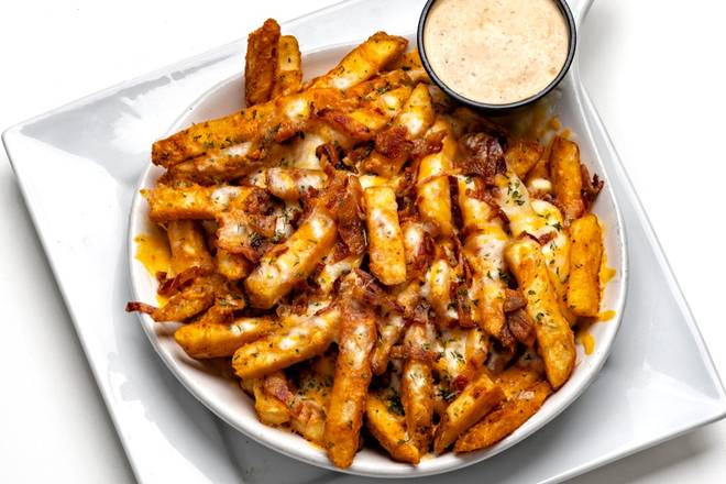 Order Cheese & Bacon Fries food online from Arooga's Route 11 store, Mechanicsburg on bringmethat.com